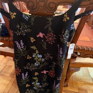 Floral Embroidered Black Dress